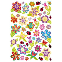 Gommettes fleurs B de 2,5 à 6,5 cm 42 pièces