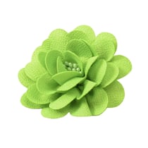 Broche fleur 8,5cm vert fluo