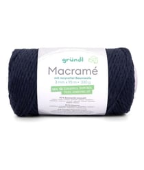 Bobine de corde MACRAME 330 GR - Gründl 8 Bleu