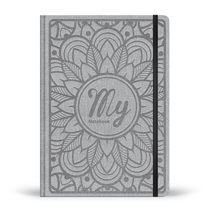 Notebook relié - Gris - 150 x 210 mm - Made in France