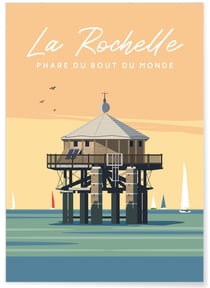 Affiche ville La Rochelle 3 | A3 : 29,7x42cm
