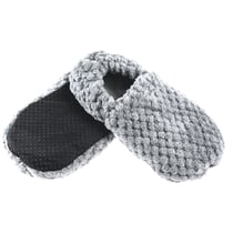 Chaussons bouillottes gris paillette