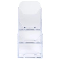 Distributeur de prospectus 3 compartiments DL (10X21cm) - Cristal - x 4 - Exacompta