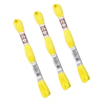 Lot de 3 échevettes 10m DMC Fil retors mat canevas tapisserie 100% coton jaune 2307