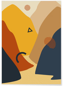 Affiche Abstract Landscape 8 | A3 : 29,7x42cm