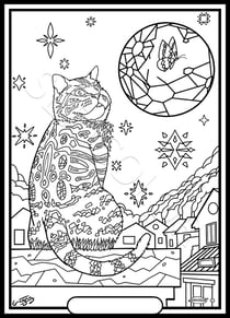 Tableau velours a colorier CHAT GREGORY Sericolor