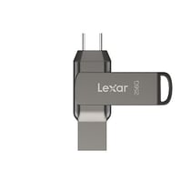 Lexar Clé USB 256 Go Double Connecteur USB-A / USB-C D400 Ultra Rapide Gris