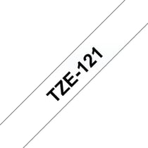 Brother - Cartouche ruban Etiqueteuse 9mm Noir et transparent TZe-121