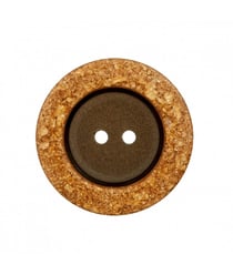 Bouton manteau à rebord doré 2 trous 23 à 28mm - Prym 28 Noir
