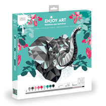 ENJOY ART - Peinture par numéros 30x30cm Éléphant