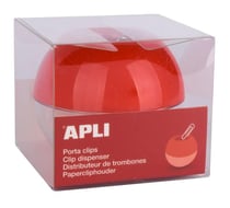 Distributeur de trombones rouge avec 35 trombones