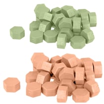 Perles de cire hexagonales - Vert clair + Rose
