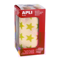 Gommettes rouleau Étoile 20 mm Jaune métal. x 1416