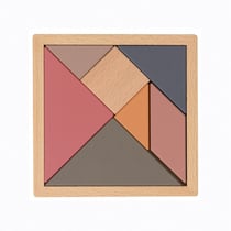 Tangram en bois 15X15 cm - Egmont Toys - Rose