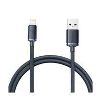 Baseus Câble Lightning vers USB 20W Modèle Crystal Shine Charge et Synchronisation 1,2m Noir