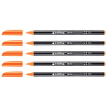 Lot de 5 feutres de coloriage pointe fine 1 mm - EDDING - Orange fluorescent
