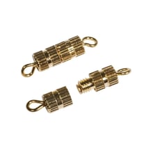 Fermoir à visser, or, 4x16mm, 3 pièces