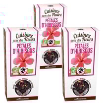 Fleurs comestibles bio pétales d'hibiscus 240 g