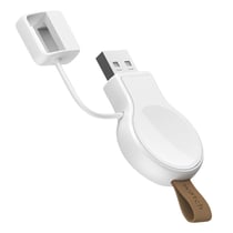 Chargeur Sans Fil Apple Watch Magnétique Porte-clé Design Ultra-compact Blanc