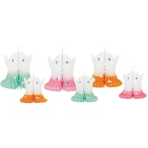 Set de 6 Décorations à Suspendre Fantômes en Nid d'Abeille