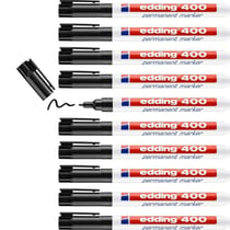 Lot de 10 marqueurs permanents pointe fine - EDDING - 400 - Noir