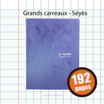 Cahier - 24x32(cm) - Grands carreaux - 192 pages - couverture en carton - sans spirale - Clairefontaine - Calligraphe