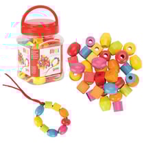Set de 45 perles en bois