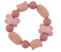 Bracelet de dentition en silicone - chat rose - TRIXIE BABY