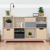 Meuble de rangement NABOSKY rose 2x4