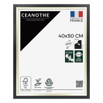 Cadre photo Actual noir doré 40x50 cm