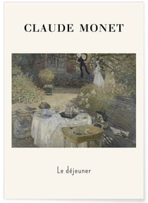 Affiche Claude Monet - Le Déjeuner | A3 : 29,7x42cm