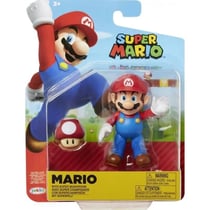 Figurine articulée - JAKKS - Super Mario avec super champignon - 10 cm