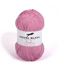 Coton et bambou à tricoter AMBRE - Cheval Blanc 056 Rose