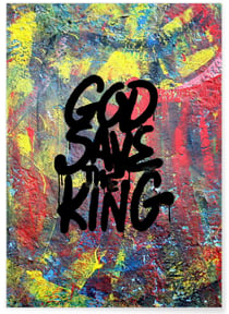 Affiche Motivation God save the King | A3 : 29,7x42cm