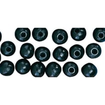 Perles en bois FSC 100%, polies, 12mm 32 pièces , noir