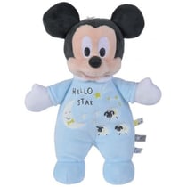 Peluche mickey phosphorescente bleu 28 cm disney - doudou brille dans la nuit - nicotoy