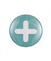 Badge bouton broche SYMBOLE PLUS - Rico Design Bleu
