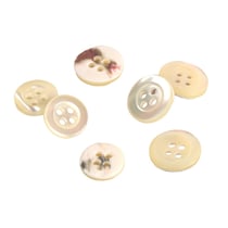 Bouton en nacre 4 trous naturel