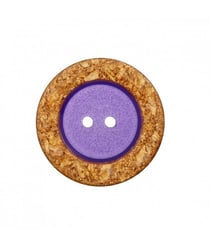 Bouton manteau à rebord doré 2 trous 23 à 28mm - Prym 28 Violet