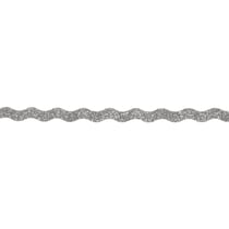 Paillettes Tape Wave, argent, 15mm, Rouleau 5m
