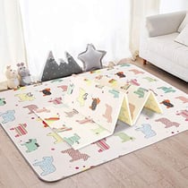 Tapis D'éveil Bébé en Mousse 200*180, Pliable, Imperméable, Flexible, Antidérapant, Reversible