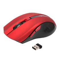 Souris Sans Fil Ergonomique 1600DPI 6 Boutons USB Plug And Play Rouge YONIS