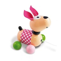 Chien a tirer en bois miss wawa - vilac - 2004 - jouet a promener