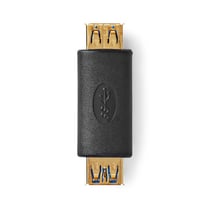 Nedis Adaptateur USB 3.2 Gen 1 USB-A Femelle vers USB-A Femelle 5 Gbps Noir / Or