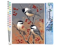 Peinture par Numéro Figured'Art - Oiseaux et Arbre Fruitier - Kit de Loisir Créatif DIY Numéro d'Art Complet - 40x50cm sans châssis en bois