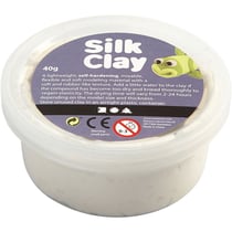Pâte à modeler auto-durcissante Silk Clay - 40 g - Blanc