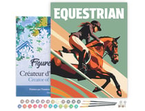 Peinture par Numéro Figured'Art avec Cadre - Affiche sportive Equitation - Kit de Loisir Créatif DIY Numéro d'Art Complet - 40x50cm toile tendue sur châssis