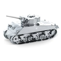 Char de Combat - Sherman Tank - Maquette 3D en métal avec 2 feuilles