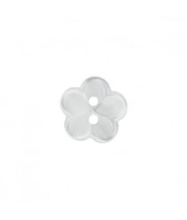 Carte de 3 boutons Fleurs blanc 18mm - Union Knopf Blanc