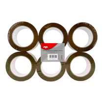 6 rouleaux rubans adhésifs - Marron - 100mx48mm - 45 microns